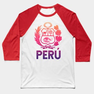 Peru - Coat of arms - colorful design Baseball T-Shirt